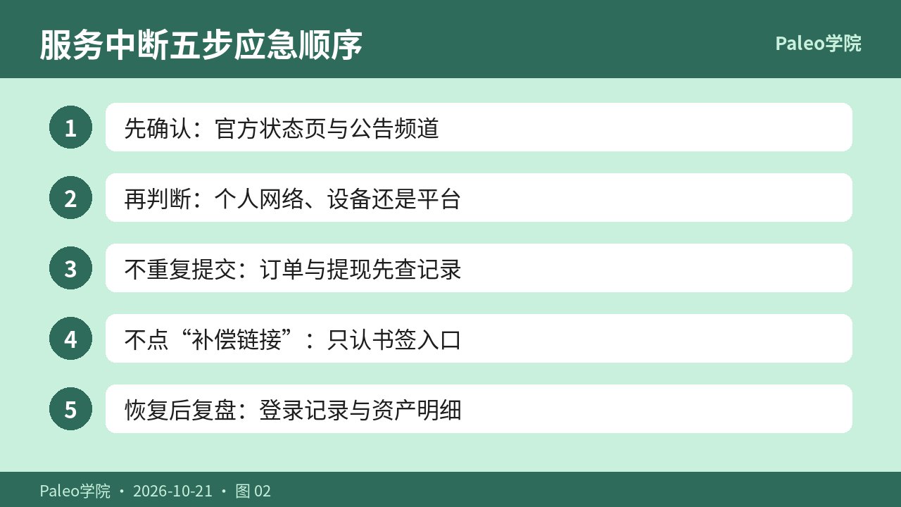 服务中断时的五步应急顺序